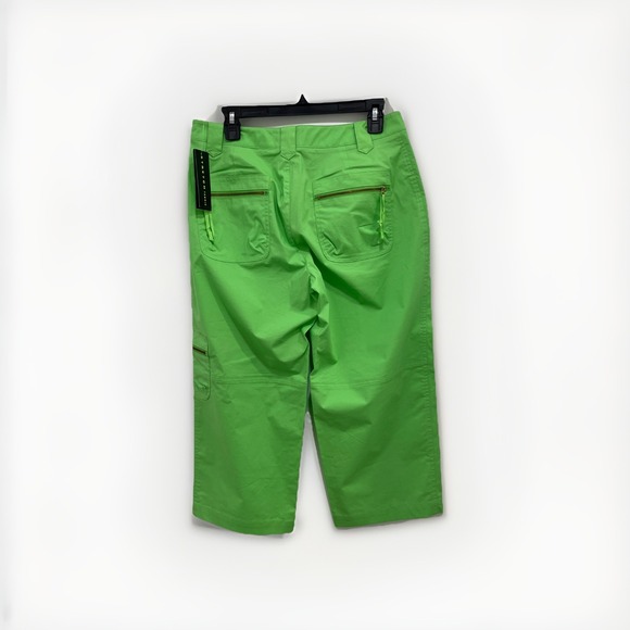 Lauren Ralph Lauren Parrotc FB Lime Green Capri Pants 8 - Picture 5 of 12